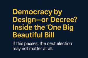 Questioning the impact of a new bill on democracy and elections.
