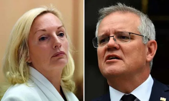 A split-screen image of two serious-faced individuals in a formal setting. A split-screen image of two serious-faced individuals in a formal setting.