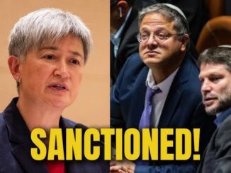 Two individuals with the word 'SANCTIONED!' in bold yellow text.