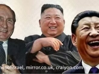 Three men posing together, smiling.