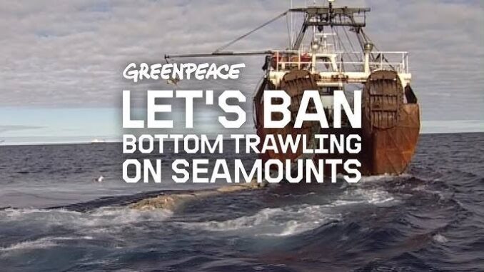 Greenpeace campaign against bottom trawling on seamounts. Greenpeace campaign against bottom trawling on seamounts.