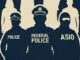 Silhouettes of law enforcement officers labeled Police, Federal Police, and ASIO.