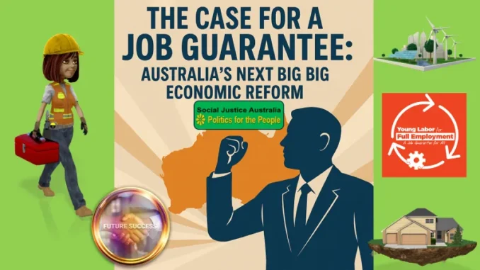Poster advocating for a job guarantee as Australia's next economic reform.