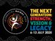 NAIDOC Week 2020 theme poster with colorful text and Aboriginal dot art figure.