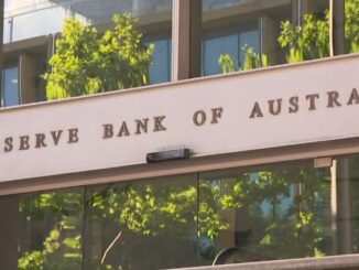 Entrance sign of the Reserve Bank of Australia on a sunny day.