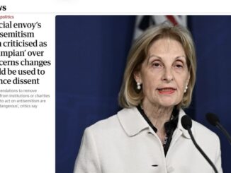 Woman speaking at a press conference podium.