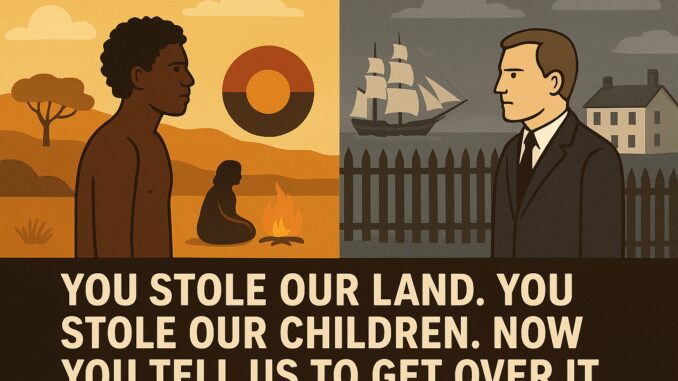 Illustration depicting colonial impact and resistance.