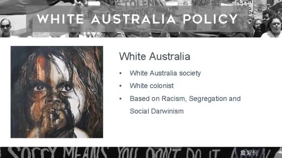 White Australia policy text and image.