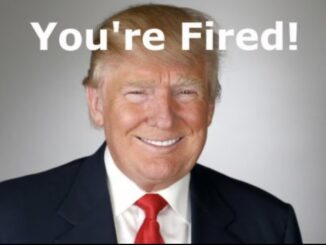 Smiling man with "You're Fired" text.