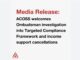 Media release on Ombudsman investigation welcomed.