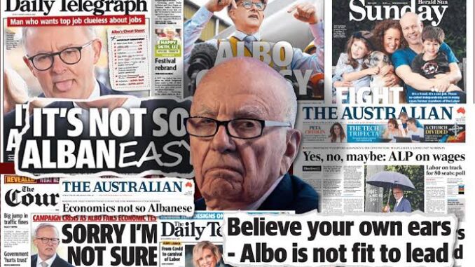 Collage of Australian newspaper headlines and images.