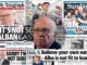 Collage of Australian newspaper headlines and images.