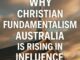 Text about Christian fundamentalism influence in Australia.