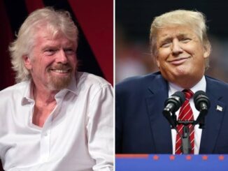 Two men smiling and speaking at events.