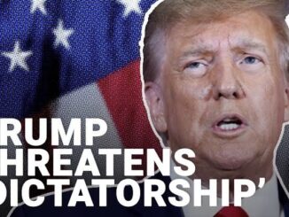 I don't know who this is. "Trump threatens dictatorship" text.