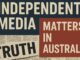 Independent media matters in Australia poster.