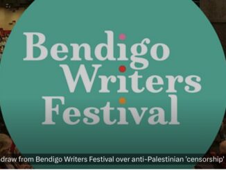 Bendigo Writers Festival poster and audience.