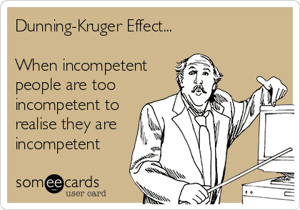 Cartoon illustrating the Dunning-Kruger Effect concept. Cartoon illustrating the Dunning-Kruger Effect concept.