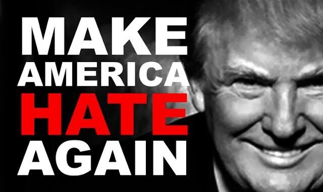 Make America Hate Again" text with smiling face. Make America Hate Again" text with smiling face.