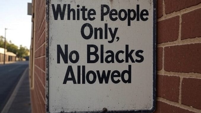 Racist sign on brick wall. Racist sign on brick wall.