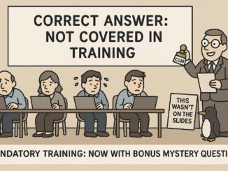 Training session with unexpected questions and answers.