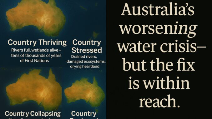 Australia's water crisis and restoration solutions. Australia's water crisis and restoration solutions.