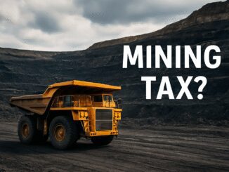 Mining truck in a quarry, "Mining Tax?