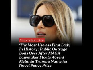 Woman with sunglasses, controversial headline about award.