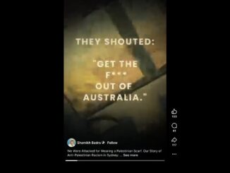 Text displaying anti-Palestinian sentiment in Australia.