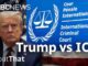 Trump versus ICC news segment image.