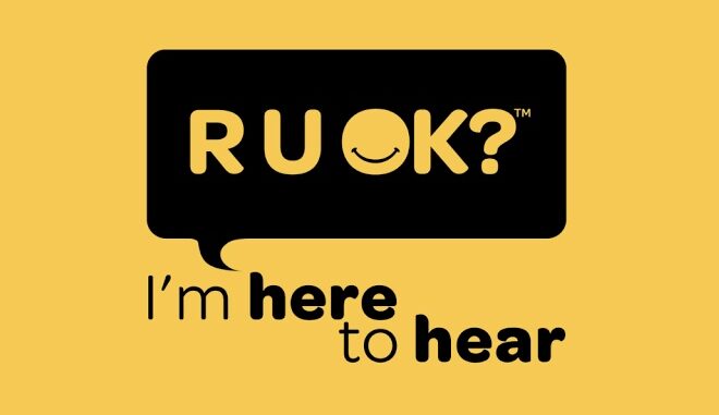 RUOK? I'm here to hear logo. RUOK? I'm here to hear logo.