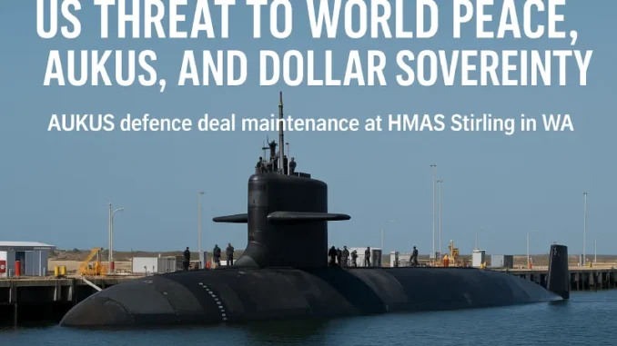 Submarine at dock with critical headline overlay. Submarine at dock with critical headline overlay.