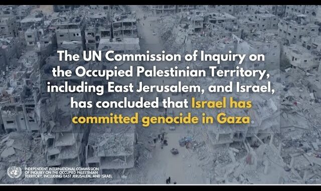 UN report claims genocide in Gaza.
