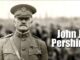 Military officer in uniform, sepia-toned photo.
