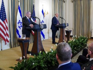 Two leaders at a joint press conference.