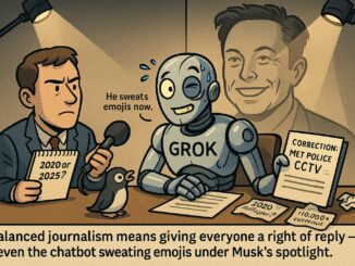 Robot sweating during an interview with journalist.