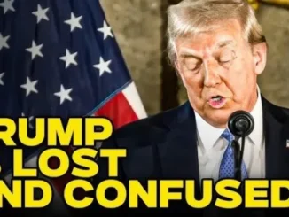 Man speaking at podium, text overlay present.