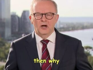 Man speaking with "then why" text overlay.