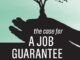 Hand holding a small plant, job guarantee.