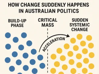 Diagram of critical mass in Australian politics.
