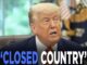 Man speaking with "Closed Country" text overlay.