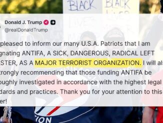 Tweet designating ANTIFA as terrorist organization.
