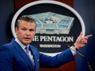 Man speaking at Pentagon press conference.