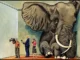 Elephant in room with oblivious people.