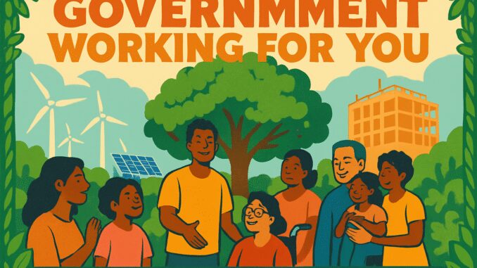 Community gathering with environmental themes illustrated. Community gathering with environmental themes illustrated.