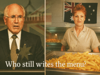 Two people with Australian flags, text overlay.