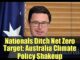 Politician discusses Australia's climate policy change.