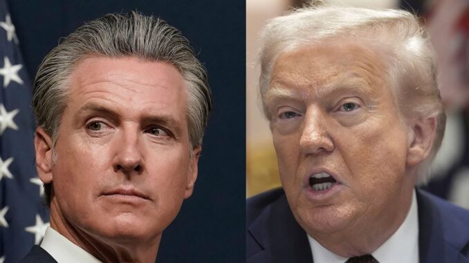 Two men speaking at different events.