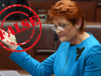 Person in blue suit with "False" stamp.