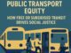 Public transport equity and social justice illustration.